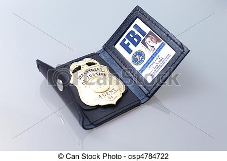 Fbi Badge And Id Of A Female Agent 