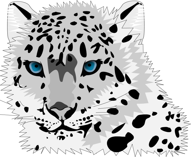 Free Snow Leopard Clip Art