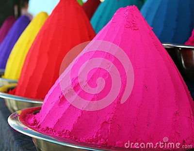 Free Stock Photography  Piles Of Colorful Indian Holi Dye Powders