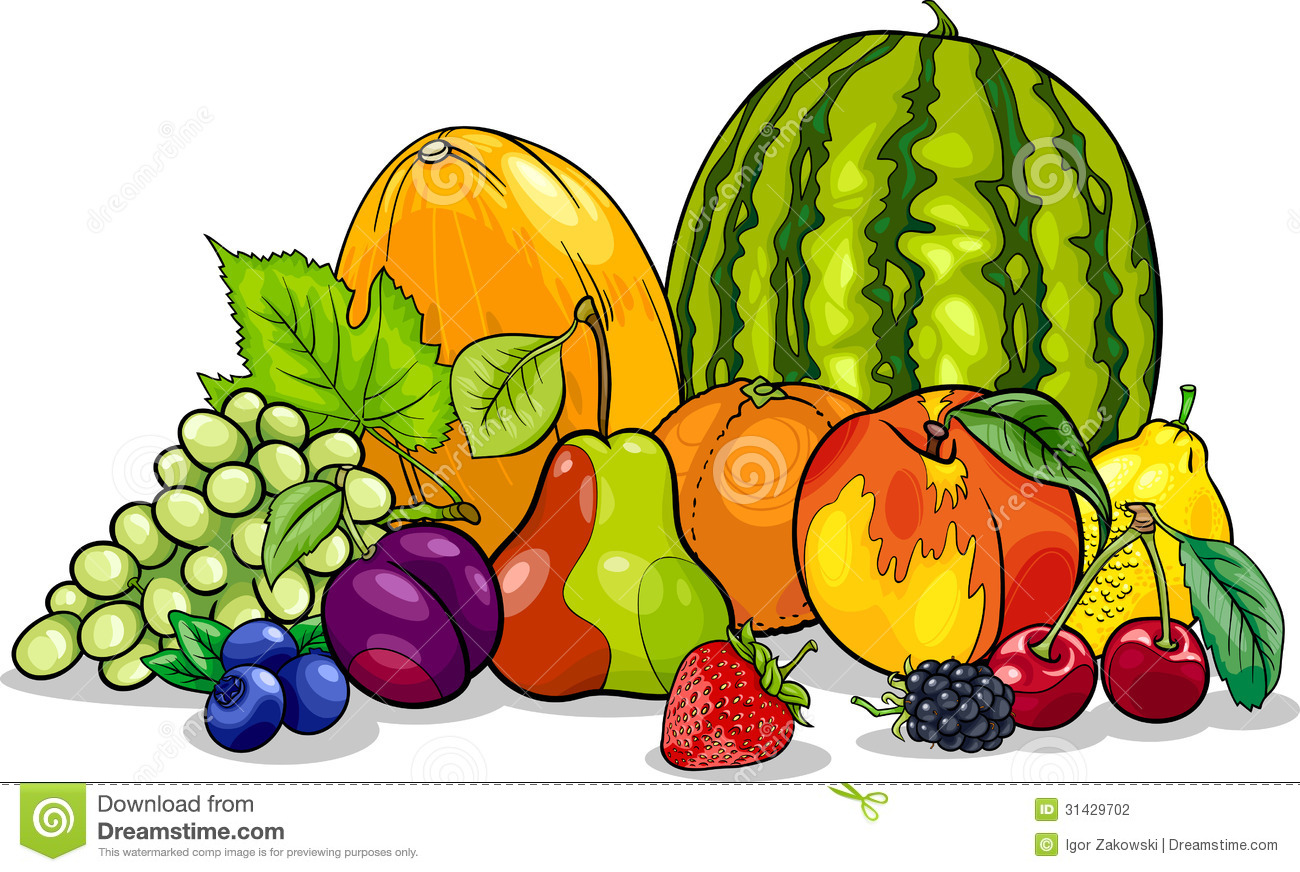 Fruit Food Group Clipart Fruits Group Cartoon