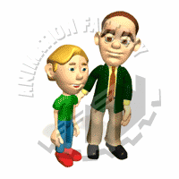 Man Pat On The Back Boy Animated Clipart