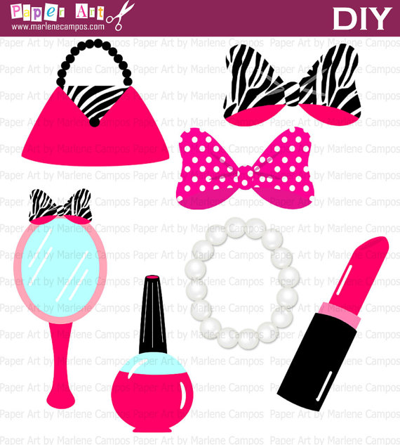 Minnie Clip Art Zebra Beauty Accessories Diva All Dolled Up Pink