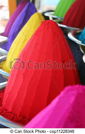 Piles And Mounds Of Colorful Dye Powders For Holi Festival   Other    