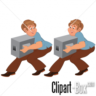 Related Fat Man Carry Tv Cliparts  