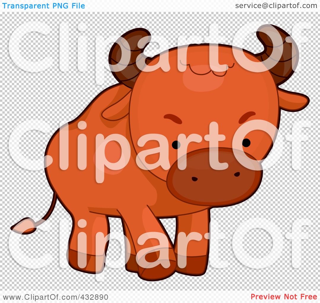 Royalty Free  Rf  Clipart Illustration Of A Cute Baby Bull By Bnp