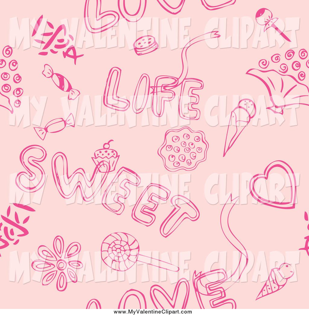 Valentine Clipart Of A Pink Love Life Sweet Valentine Doodle