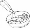Bacon Frying In A Pan Clipart Image