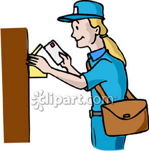 Carrier Clipart A Mail Carrier Delivering Mail Royalty Free Clipart
