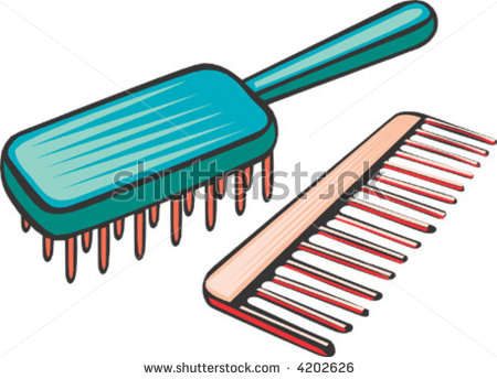 Cartoon Comb And Brush Comb Clipart