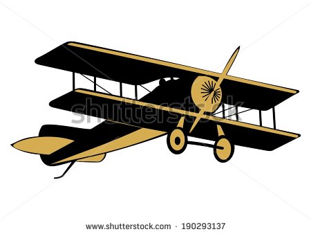 Clip Art Of Aircraft From The First World War On A White Background