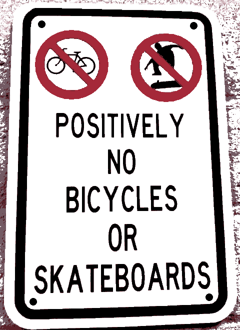 Clipart Sign Nobicycles Skateboards 16colors T 480x660 Gif
