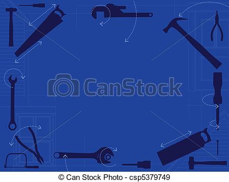Eps Vectors Of Tool Border   Hand Tools With Directional Arrows    