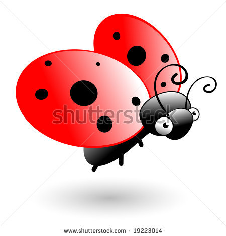 Ladybug Flying Away Stock Vector Cute Vector Ladybug Flying Cartoon