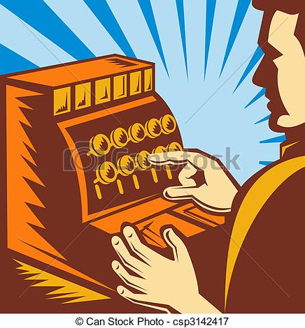 Pay Cashier Clipart Sales Clerk Or Cashier