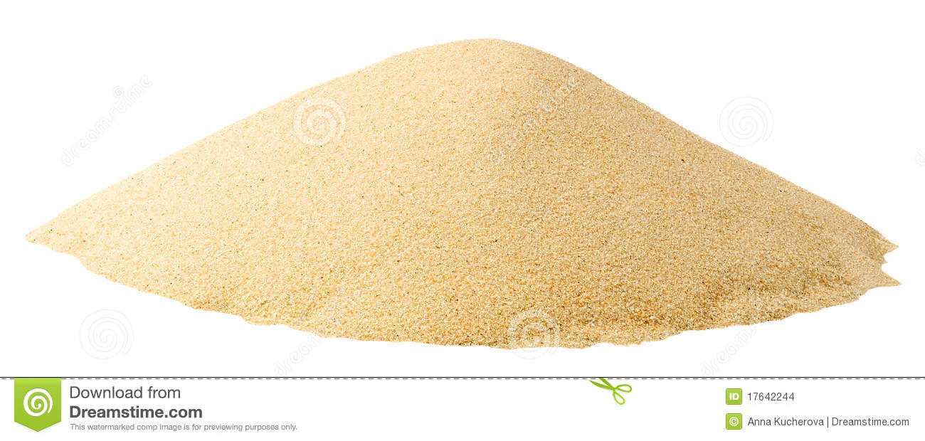 Pile Of Sand Over White Background