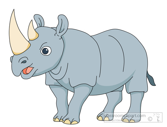 Rhino Clipart   Rhinoceros Animal Clipart 427   Classroom Clipart