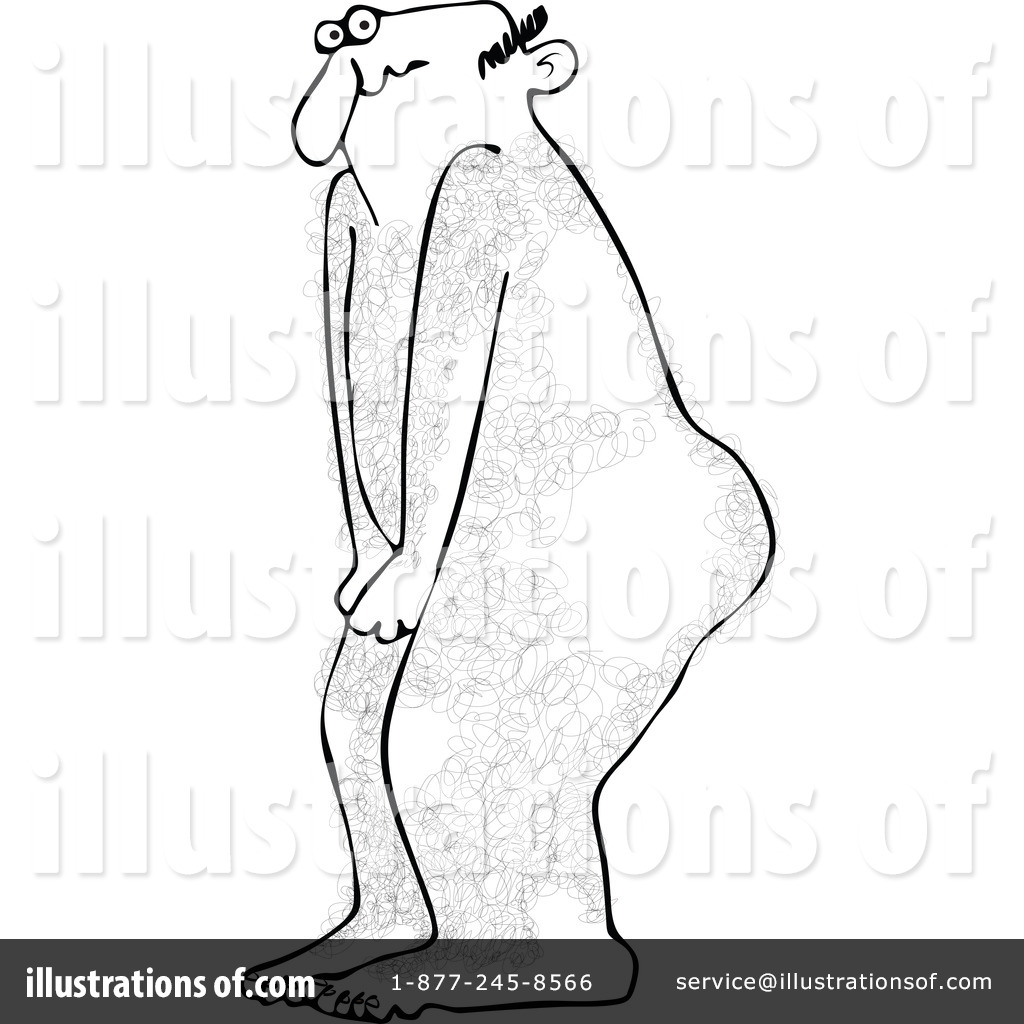 Royalty Free  Rf  Hairy Man Clipart Illustration By Dennis Cox   Stock