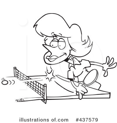 Royalty Free  Rf  Ping Pong Clipart Illustration By Ron Leishman