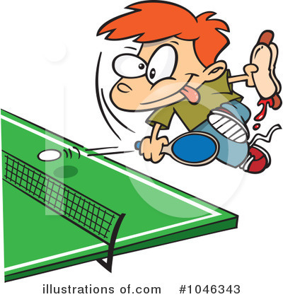 Royalty Free  Rf  Ping Pong Clipart Illustration By Ron Leishman