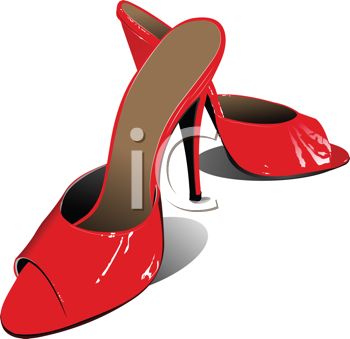 Shoes Clipart 0511 1003 2920 4154 Slide In Red Ladies Shoes Clipart