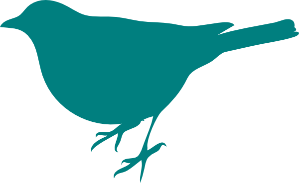 Teal Bird Silhouette Clip Art At Clker Com   Vector Clip Art Online