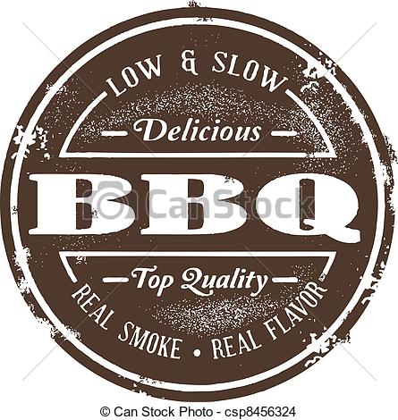 Vector   Vintage Style Bbq Stamp   Stock Illustration Royalty Free