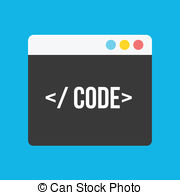 Vektor Code Redakteur Ikone Stock Illustration