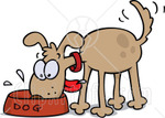 22050 Clipart Illustration Of A Happy And Hungry Brown Dog Wagging His