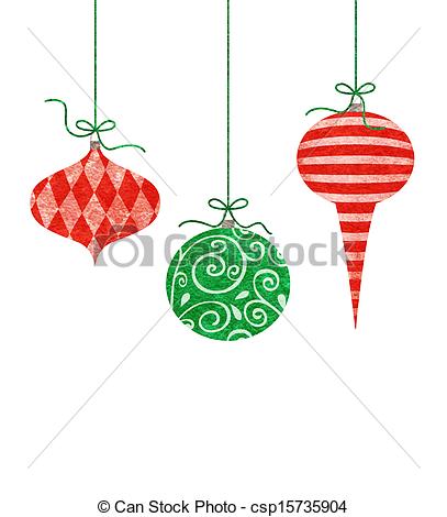 Christmas Ornaments   Three Cute Retro    Csp15735904   Search Clipart
