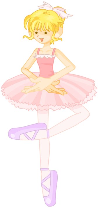 Clip Art Of A Ballerina En Pointe Dancing Ballet On Her Toes
