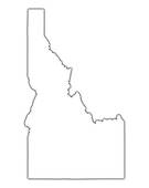 Clip Art Of Idaho  Usa  Outline Map K1015622   Search Clipart