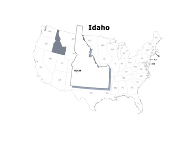     Clipart Us State Maps   Printable Black And White Map Of Idaho   Http