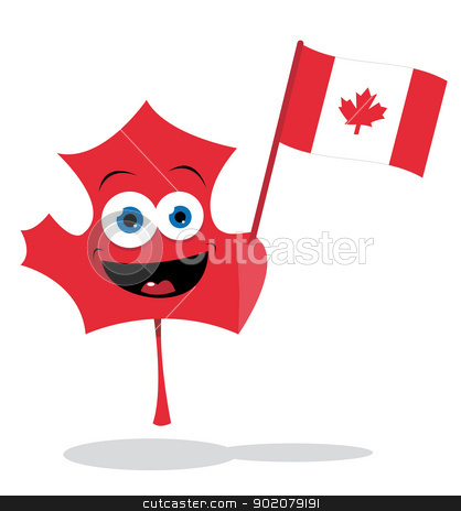 Cute Maple Leaf Stock Vector Clipart A Cute Maple Leaf Holding A