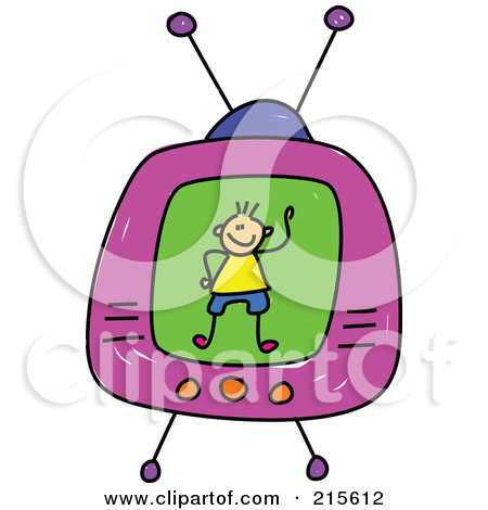 Free  Rf  Clipart Illustration Of A Childs Sketch Of A Boy Watching