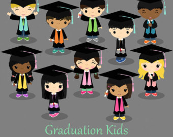 Graduation Boys And Girls Graduate Schildren Digital Clipart Clip