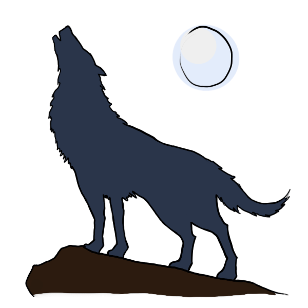 How To Draw A Wolf Howling   Clipart Best