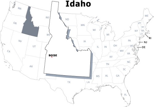 Idaho   Idaho Map Bw   Classroom Clipart