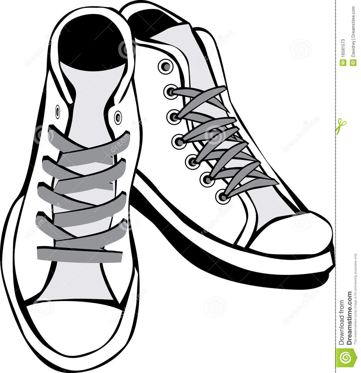 Old Blue Tennis Shoes Clipart