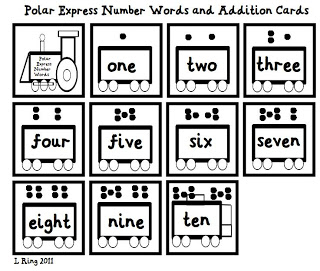 Polar Express Ordinal Numbers And Addition Cards