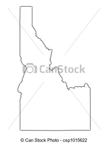 Stock Illustration   Idaho  Usa  Outline Map   Stock Illustration