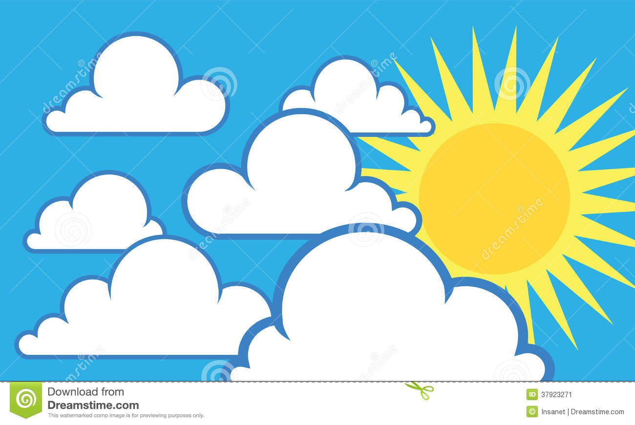 Sunny Sky Clipart Stock Image  Sunny Sky