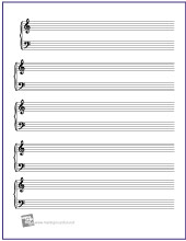 Blank Piano Music Lines To Print   New Calendar Template Site