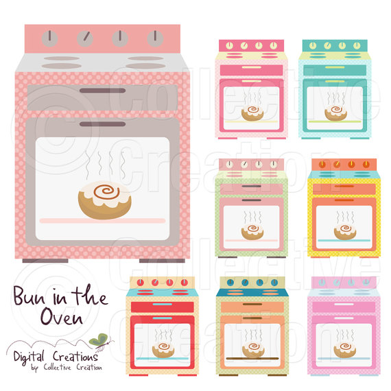 Bun In The Oven Digital Clip Art Personal By Collectivecreation