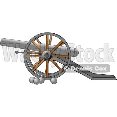 Civil War Cannon And Artillery Balls Clipart   Dennis Cox  4327