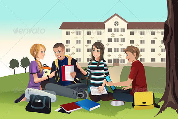 Clip Art Clipart College Discuss Drawing Education Female Friends Girl
