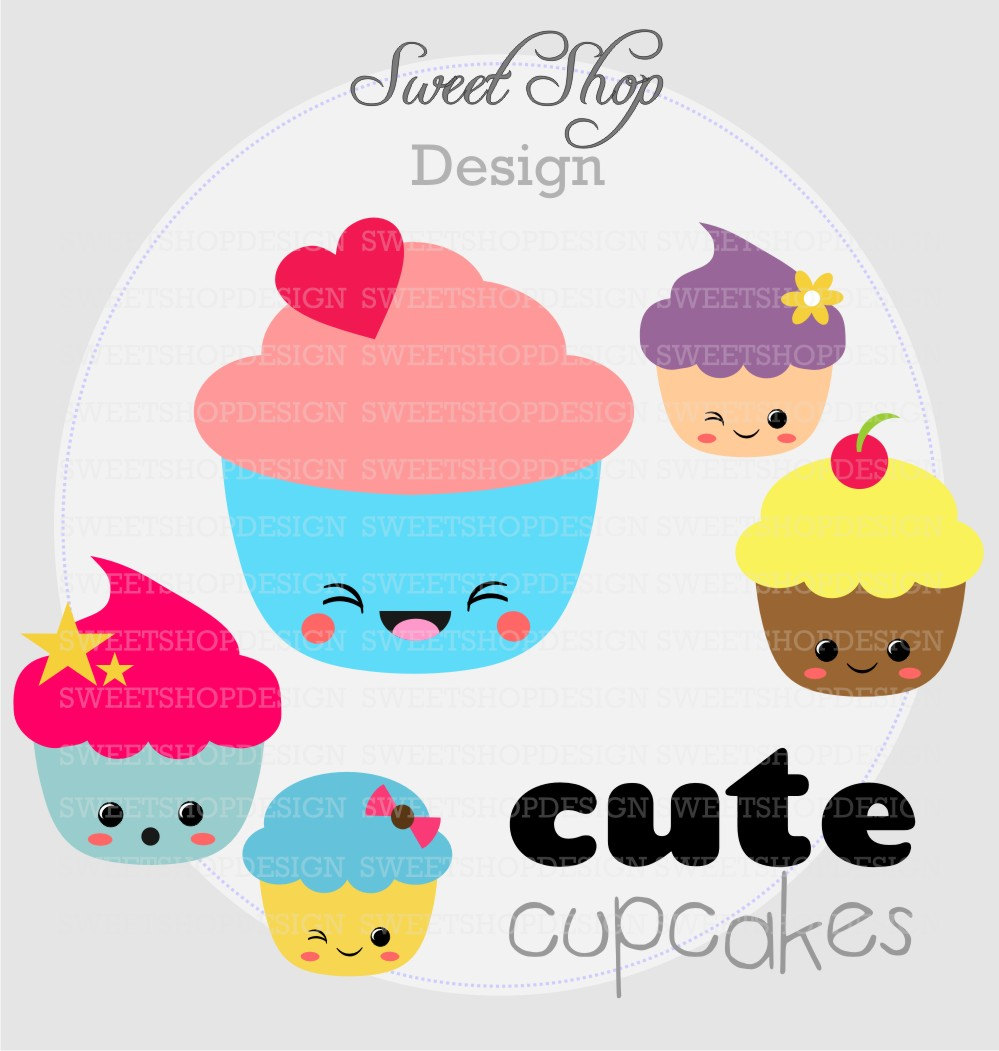 Cute Cupcake Clip Art Bakery Clip Art Baby Shower Clip Art Royalty    