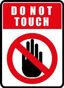 Do Not Touch Warning Sign Bumper Sticker Decal 10 X 12 Cm  Amazon Co