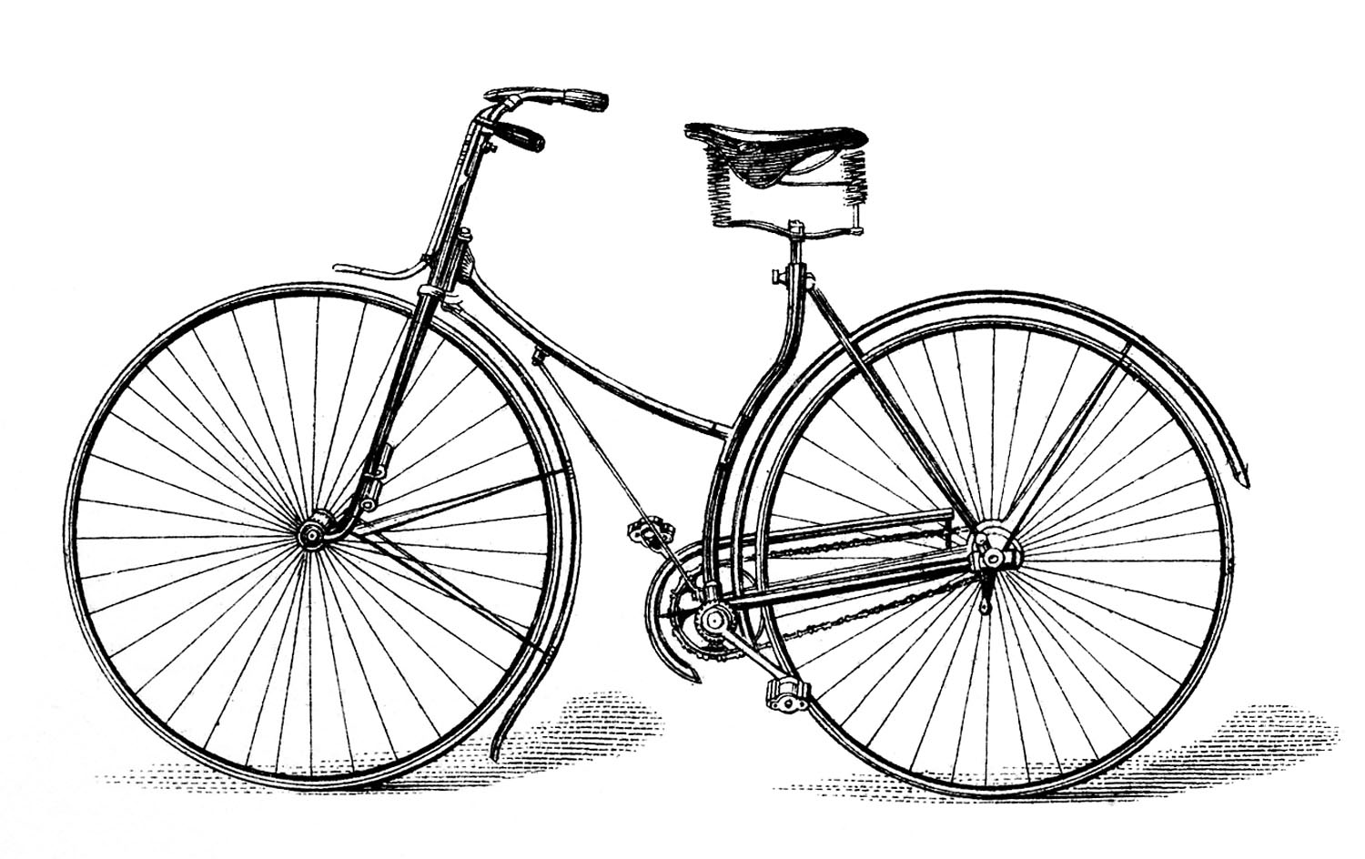Free Vector Downloads   Vintage Bicycle   The Graphics Fairy
