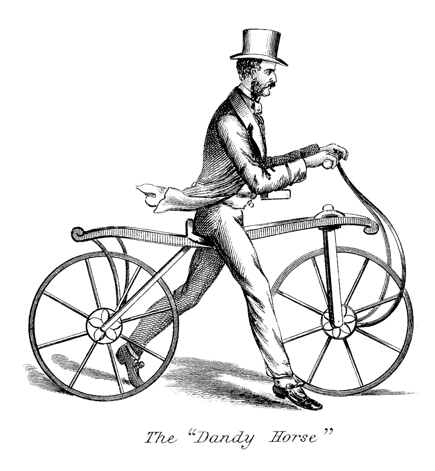 Free Vintage Image Download   Unusual Walking Bicycle   The Graphics