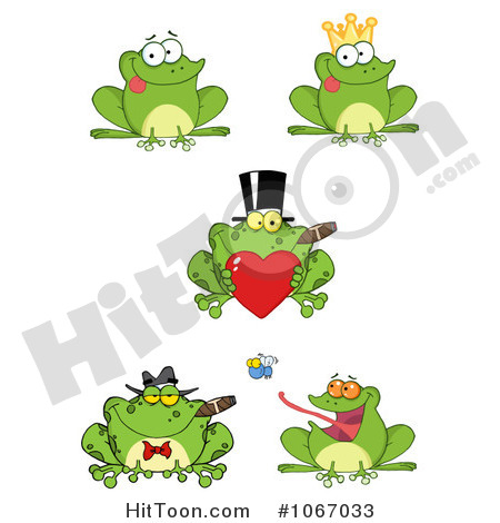 Frogs Clipart  1067033  Green Frogs By Hit Toon
